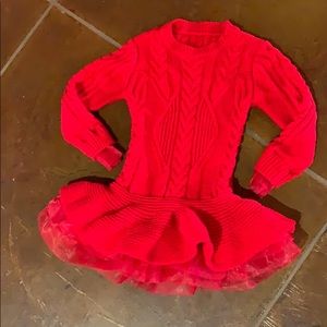 Red sweater with ruffle!